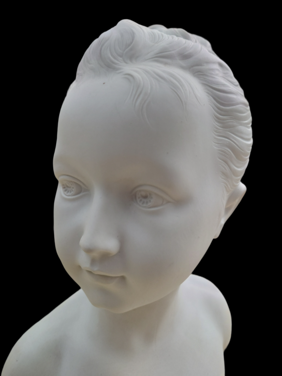 Biscuit bust louise Brongniart signed MNP Limoges XX century