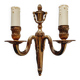 Applique ou lustre de style Empire français en bronze à patine dorée vieil