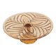 Amber Art Deco Cake Plate Pastry Dish Val Saint Lambert 33cm