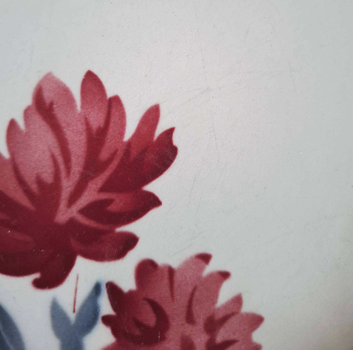 Mismatched antique earthenware dinner plates