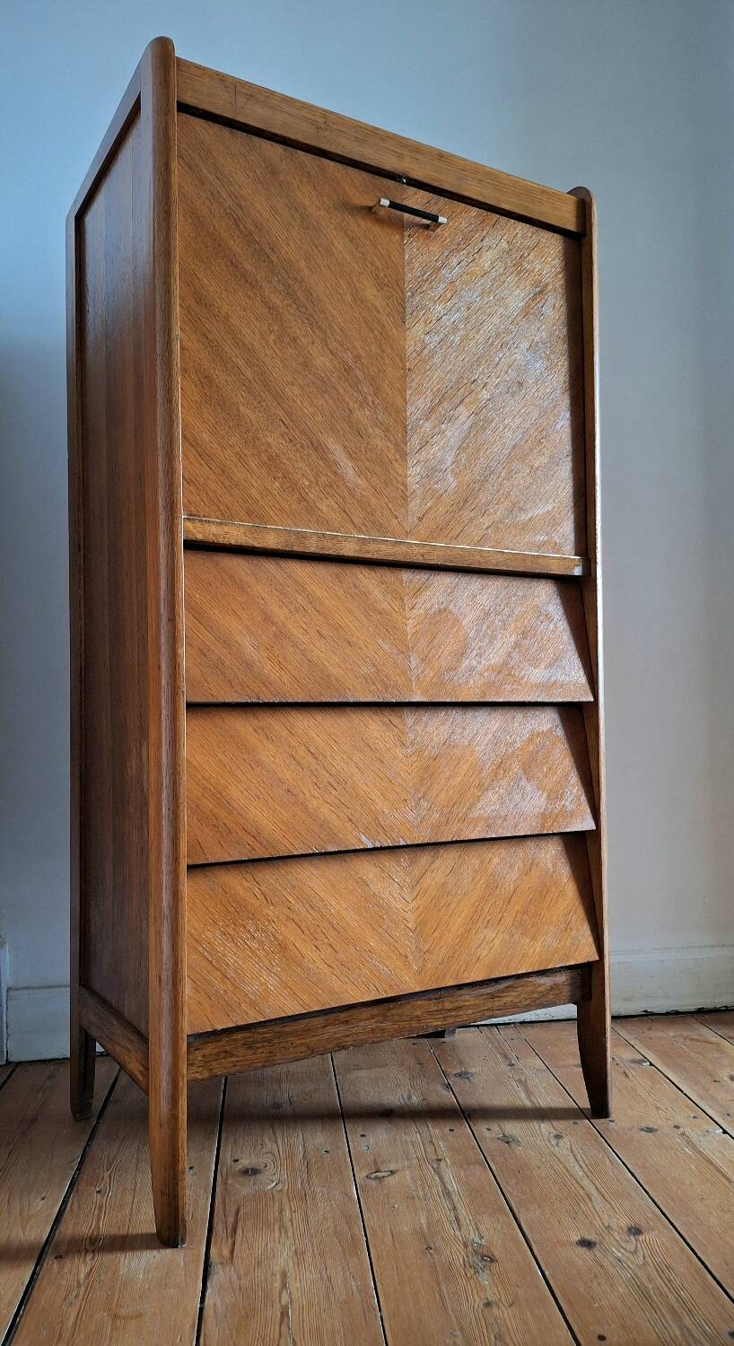 Meuble secrétaire vintage, bureau ancien