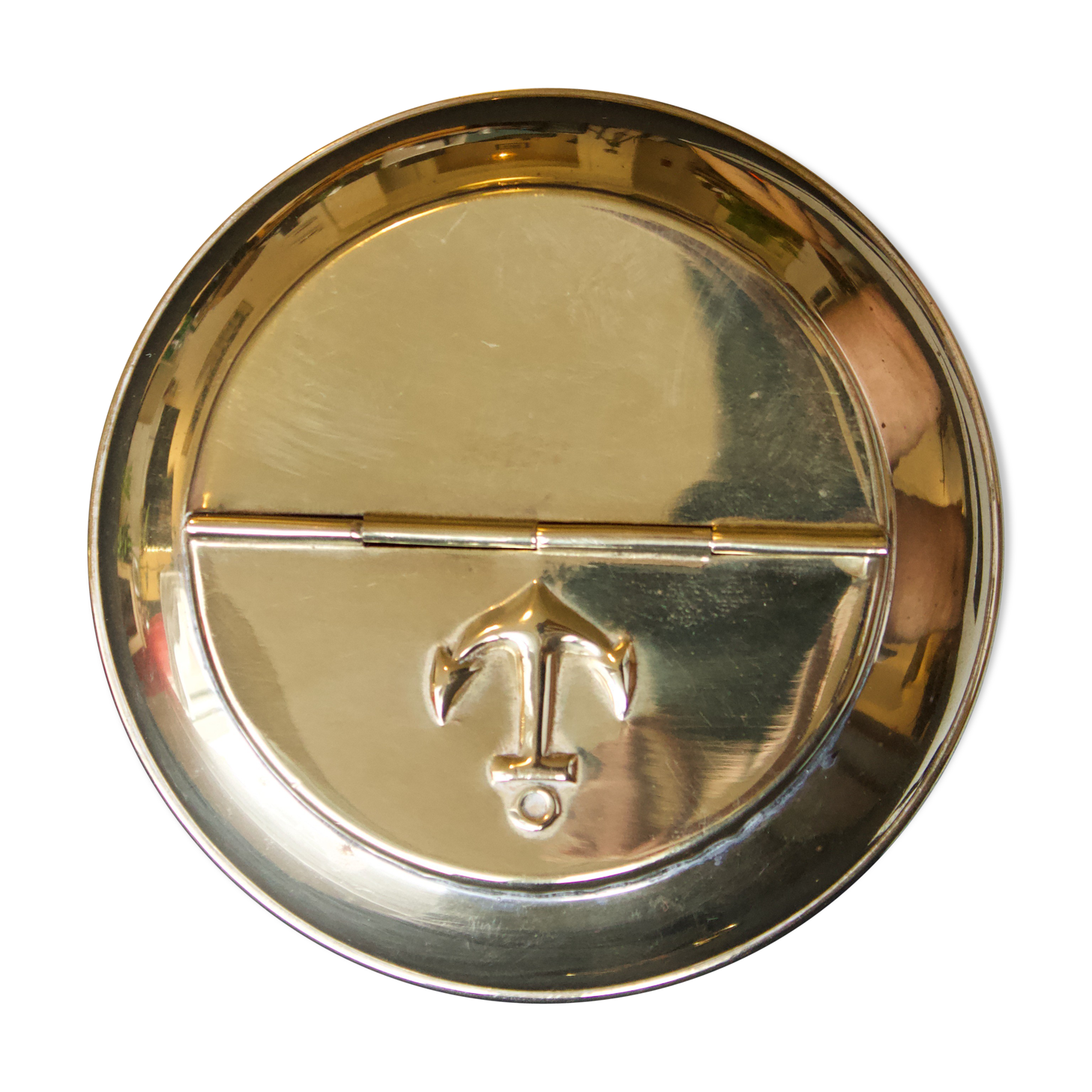 Vintage ocean liner ashtray - navigation - navy - In perfect Laiton state - 60s