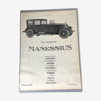 Vintage advertising to frame manessius bodywork