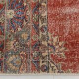 4x7 Red & Cream Vintage Area Rug 126x236Cm SK 17738