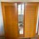 Scandinavian wardrobe with 2 doors and 1 mirror from the 1970s.