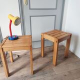Pair of pine bedside tables