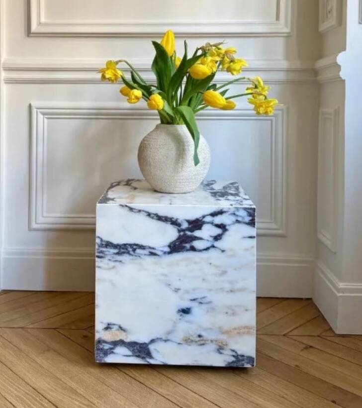 Calacatta Viola Marble Coffee Table Square 40x40x40