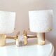 Pair of 60s designer Perspex wall lights