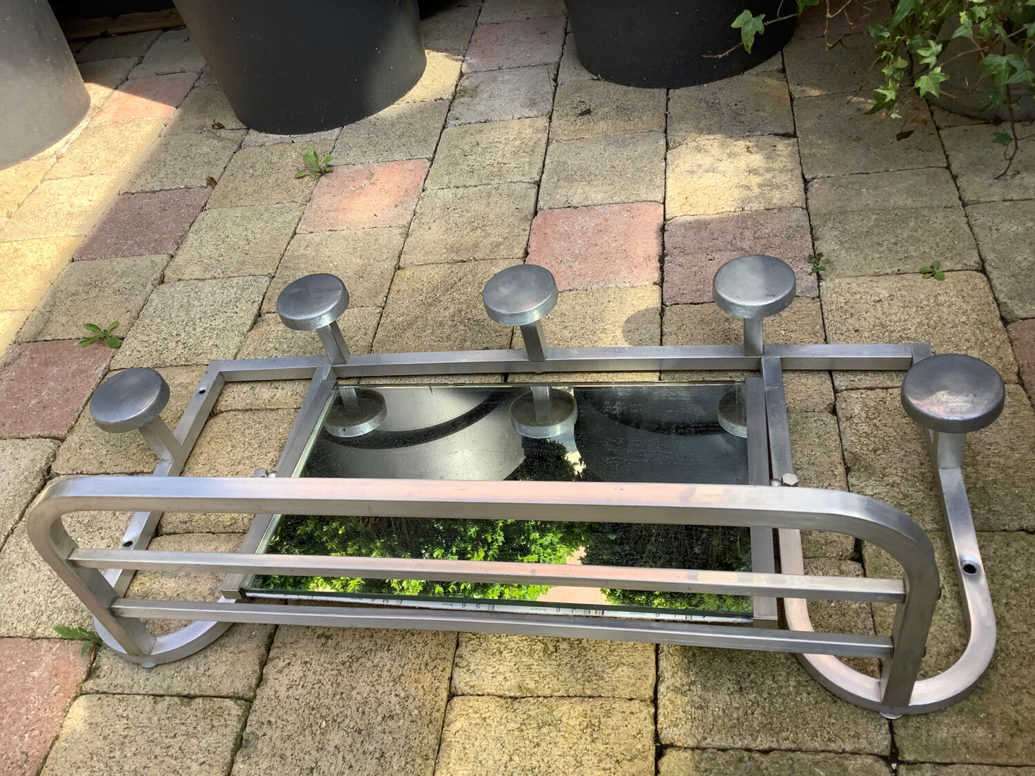 Coat rack aluminum 1970s