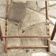 Deckchair with extension chaise longue, in wood and fabric