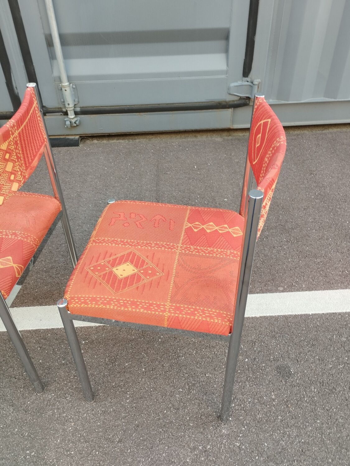 Set of 4 vintage chrome antique chairs