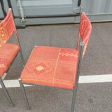 Set of 4 vintage chrome antique chairs