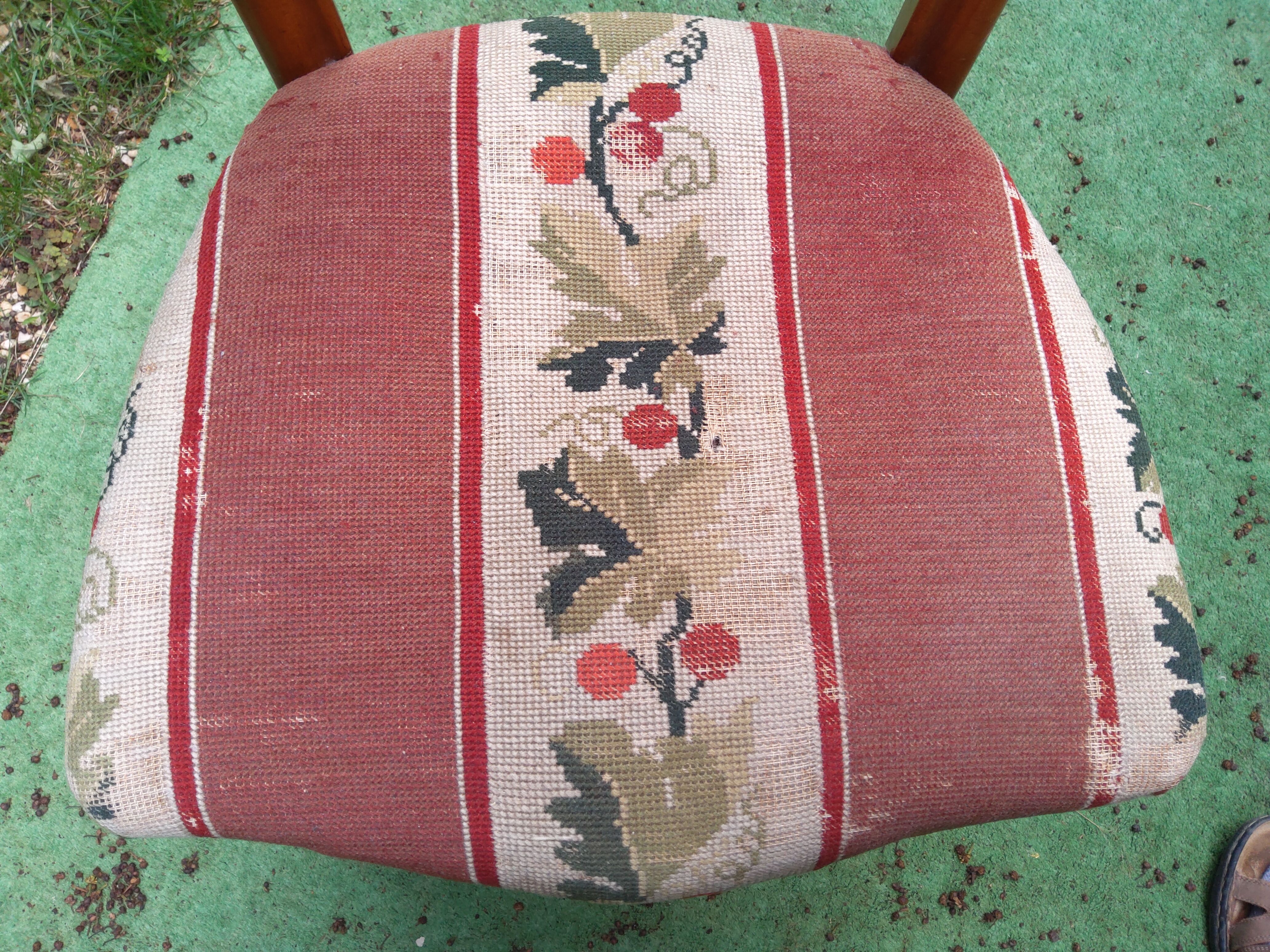 Antique chair Louis-Philippe in cherry wood