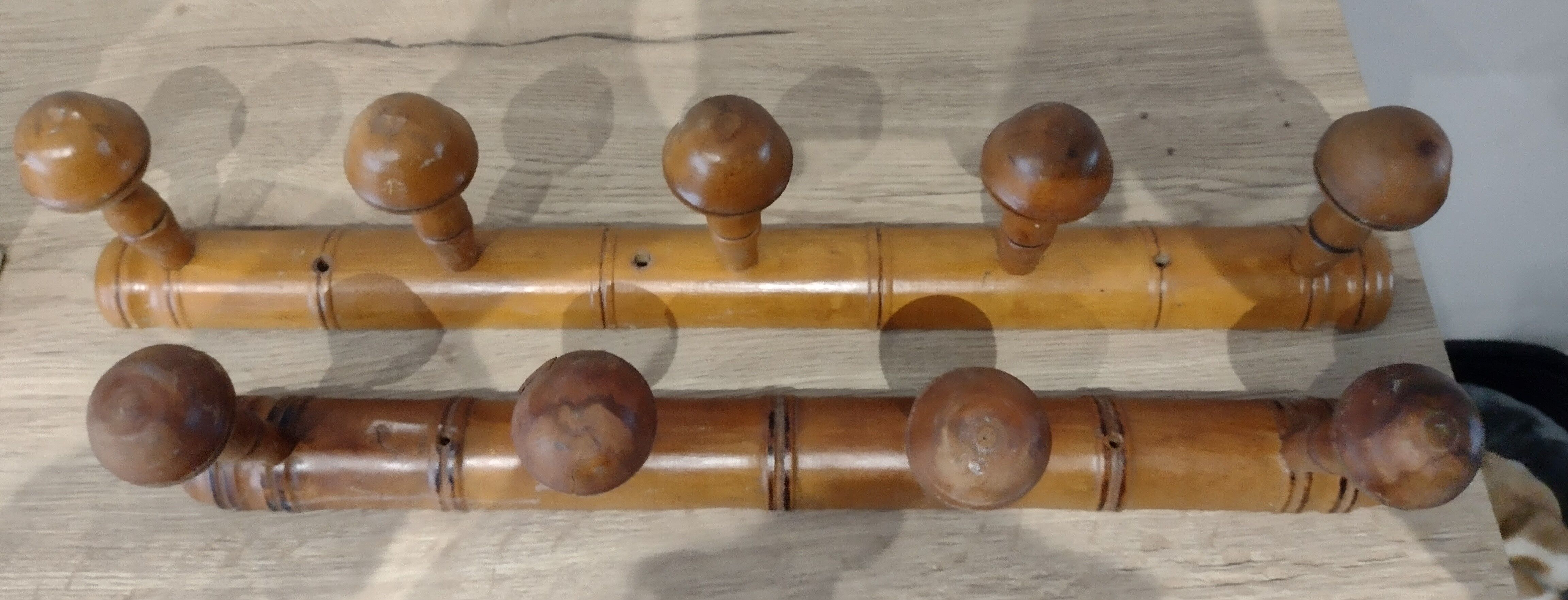 Vintage bamboo wall coat hook