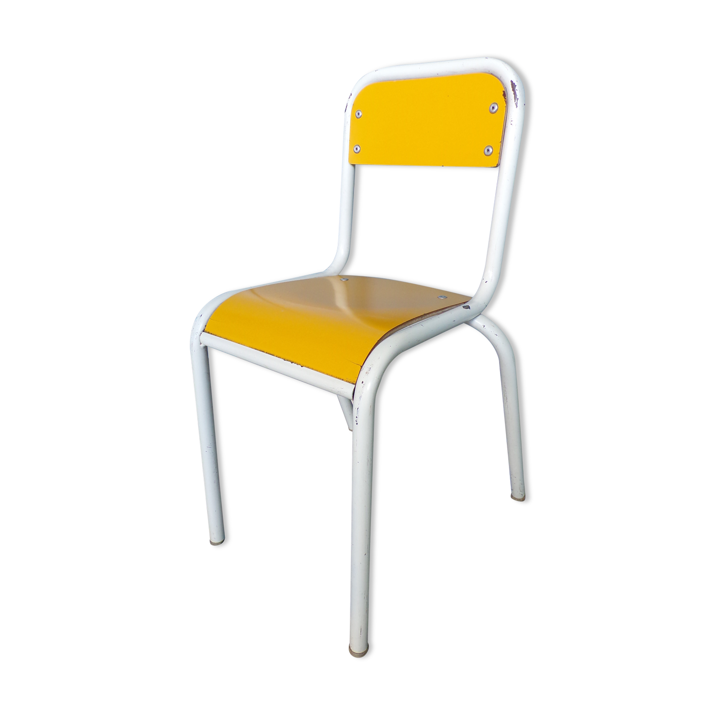 Yellow formica vintage children's chair