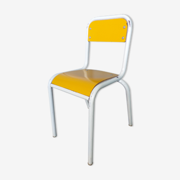 Yellow formica vintage children's chair