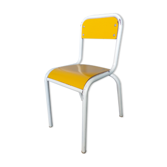 Chaise enfant vintage formica jaune