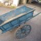Old blue patina cart