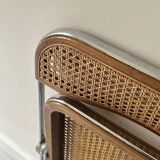 Plia folding chair in chrome and cane by Giancarlo Piretti, Italy 1970