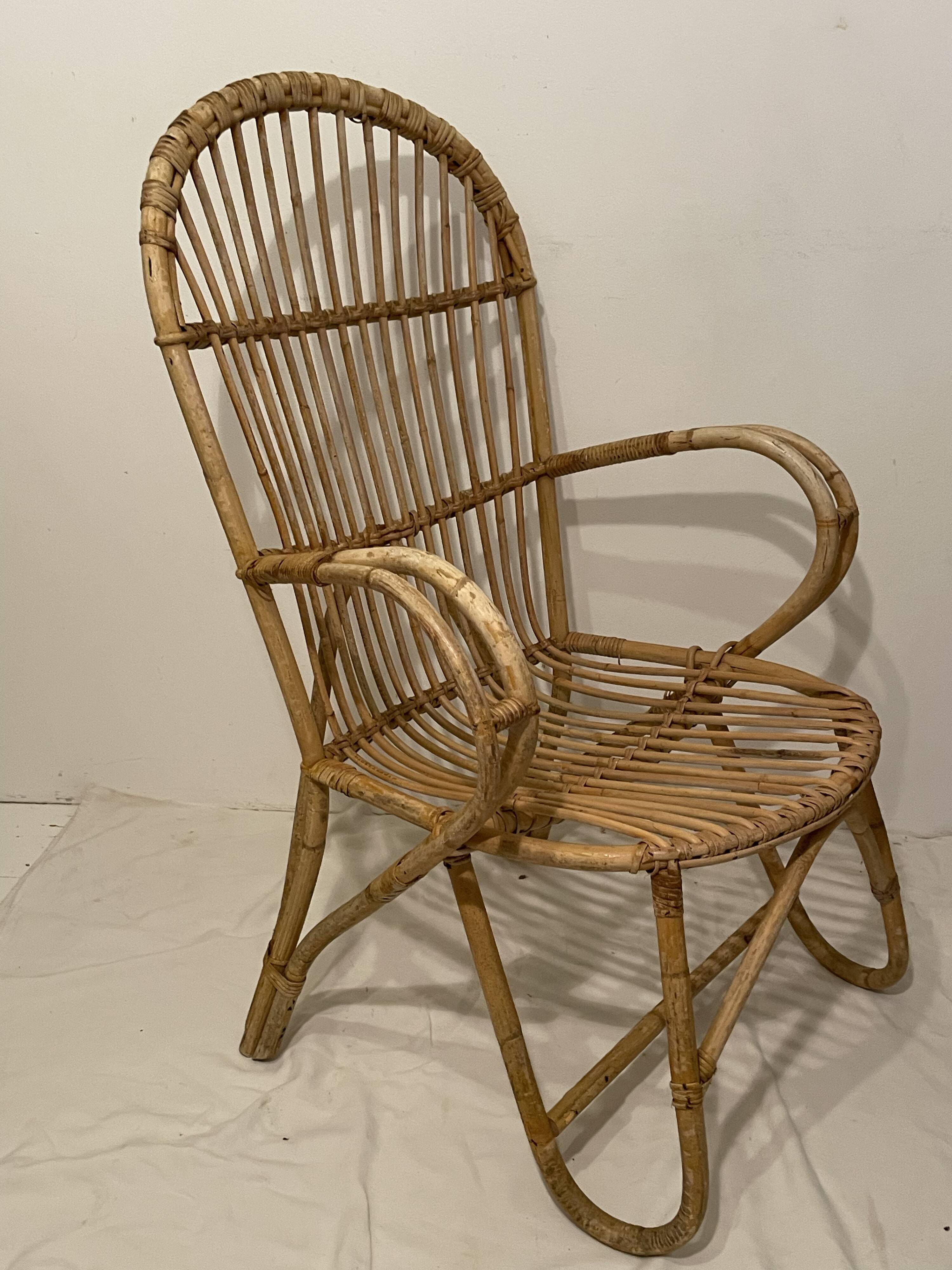 Rattan armchair