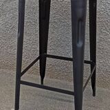 Paire de tabourets en métal noir