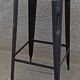 Pair of black metal stools
