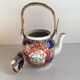 Théière japonaise porcelaine oiseaux à décor floral