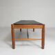 Vintage oak coffee table with a slate top in an oak frame, 1960s.