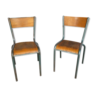 Pair of 60's school chairs
