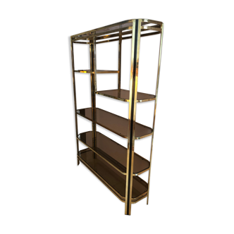 Brass Library Shelf, Romeo REGA, 1970