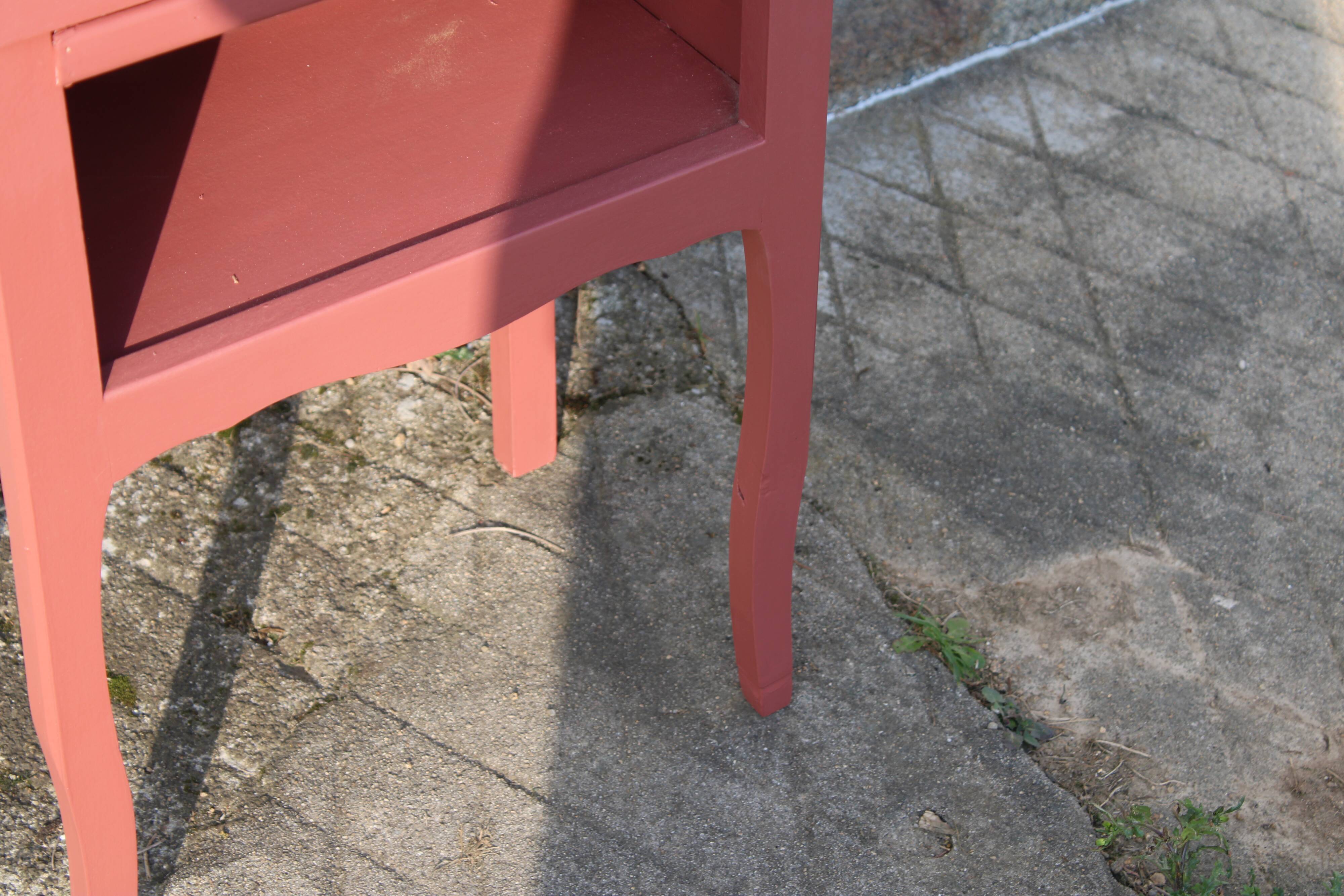 Terracotta pink bedside table