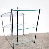 Ovoid shelf 1960 glass metal