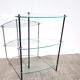 Étagère ovoïde 1960 verre métal
