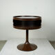 Luna Space Age chocolate brown tulip side table by Opal, Germany