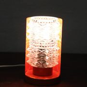 Murano Glass and Orange Metal Table Lamp, Italy, 1950s