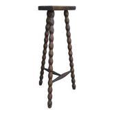 Turned wooden tripod stool 1950
