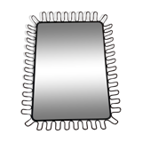 Vintage buckle mirror 58x72cm