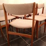 Set de 6 chaises Erik buch pour anderstrup møbelfabrik 1960