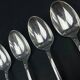 Set of 6 Christofle Marly model moka spoons – silver-plated – 10 cm