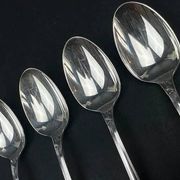 Set of 6 Christofle Marly model moka spoons – silver-plated – 10 cm