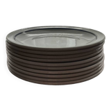 Pyroblanc porcelain dessert plates