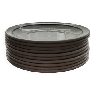 Assiettes à desserts en porcelaine pyroblanc