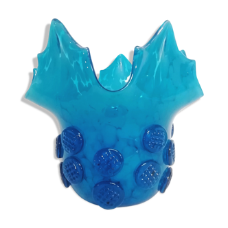 Blue Murano glass centerpiece 1980