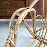 Rattan basket armchair 70s