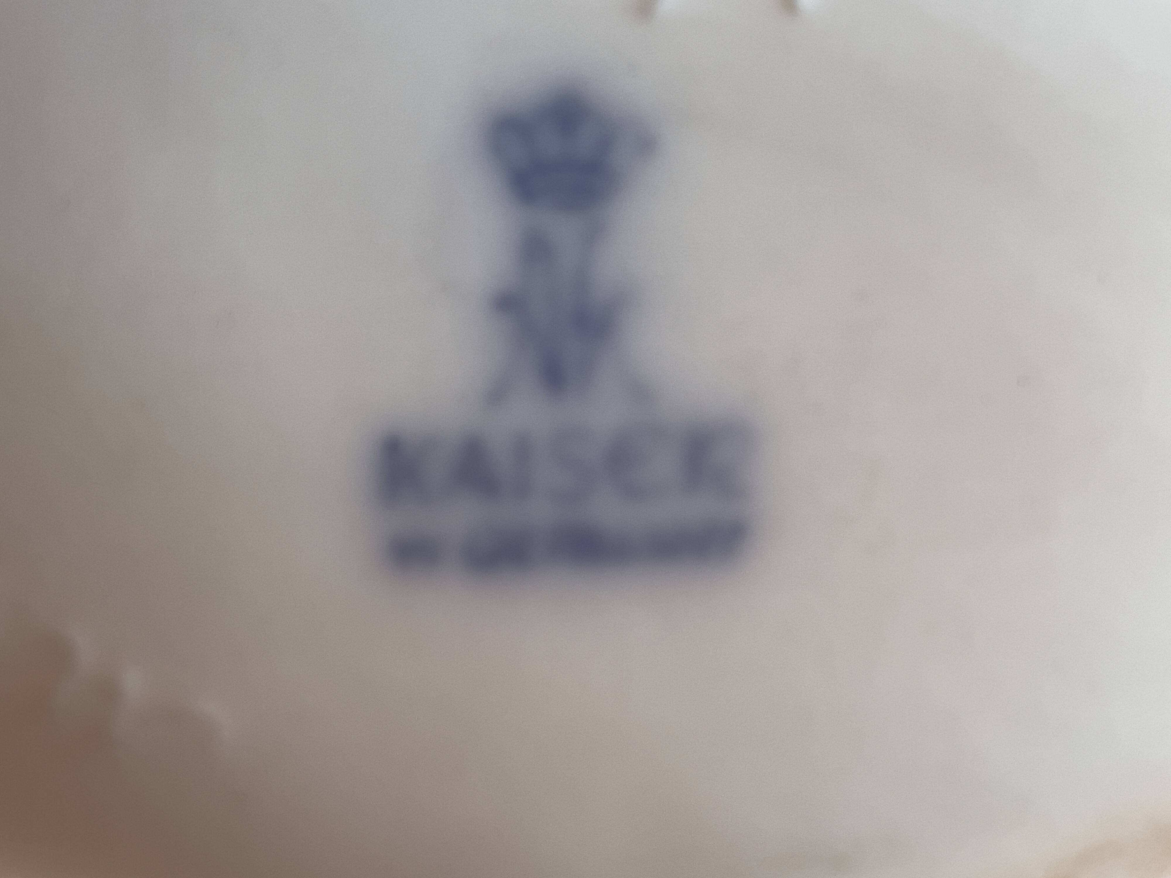 Vintage white porcelain vase AK Kaiser. It is signed Manfred Frey, 1960