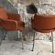 Orange office or conference chair mottled - vintage - 1960