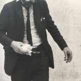 90s photo print: wounded man