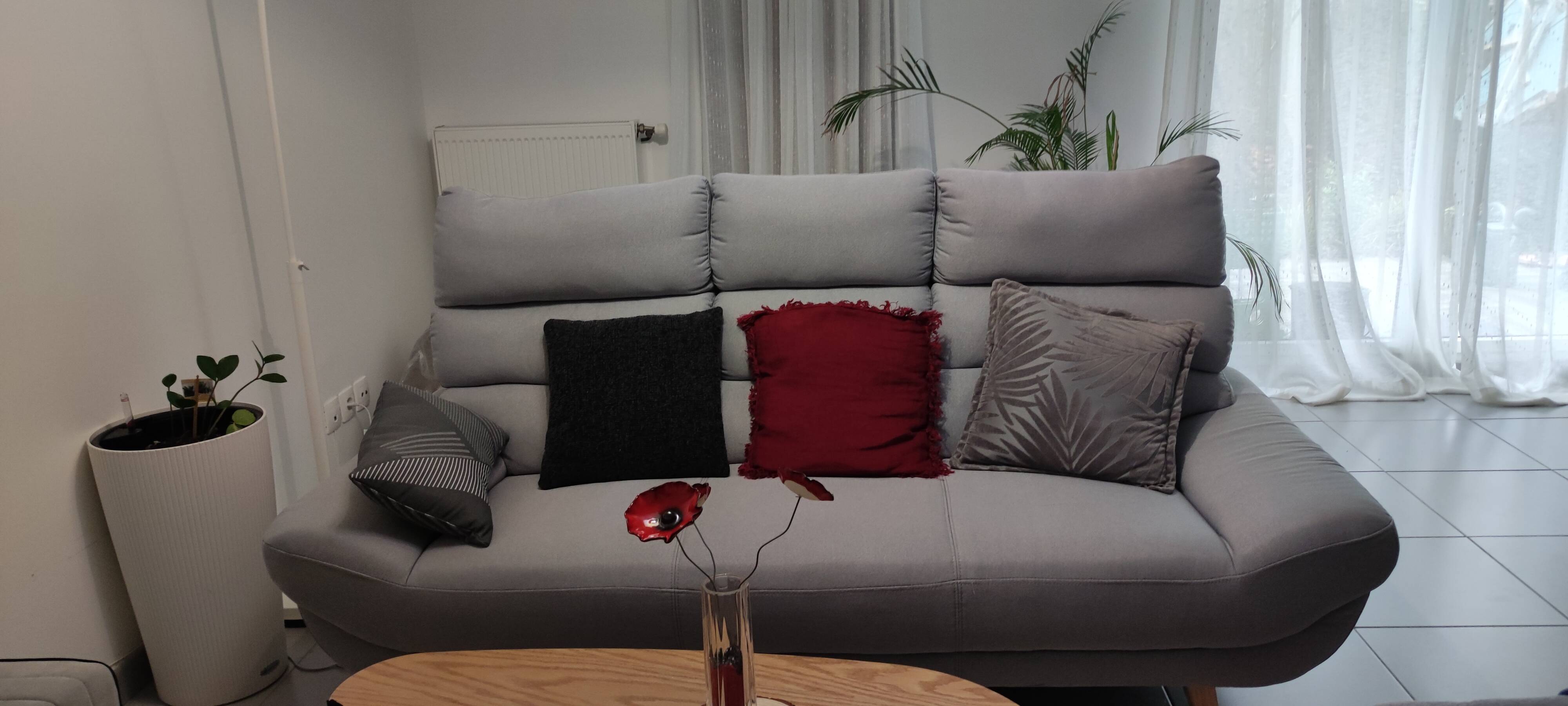 Canapé 3 places gris - Miliboo