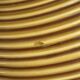 Grande lampe en céramique nervurée jaune moutarde 1970