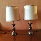 Pair of tin lamps